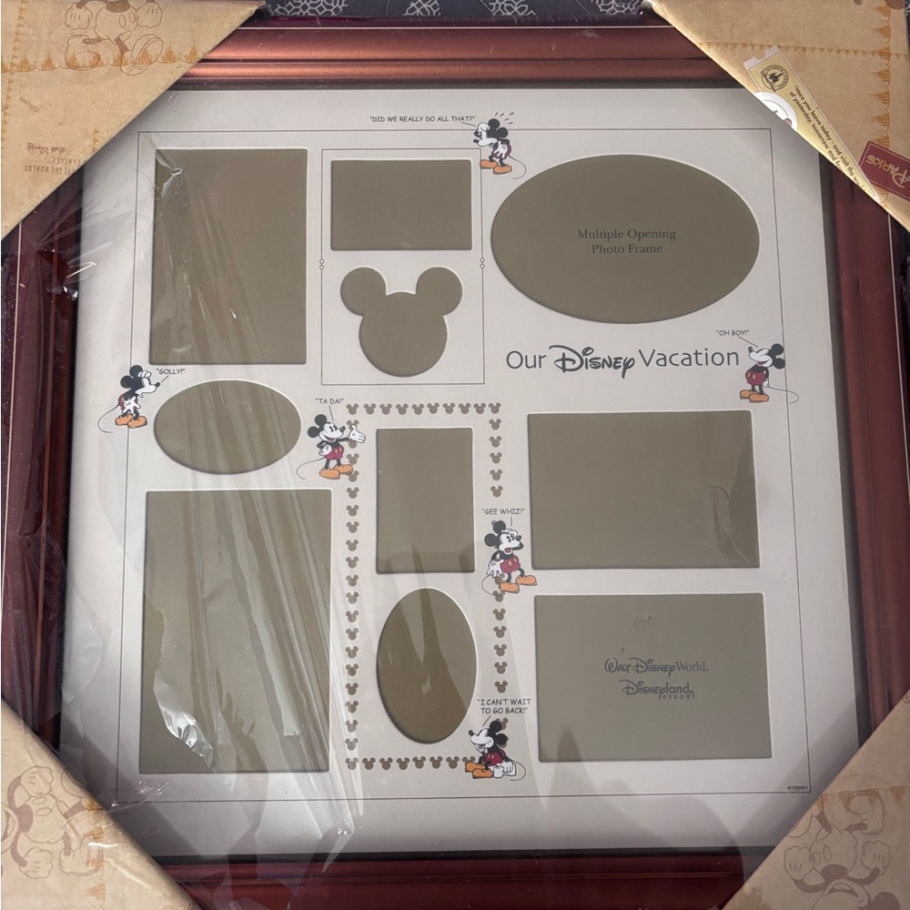 Disney Vacation Multi-Photo Frame with Brown and Cream Accents